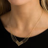 Thumbnail Image 2 of Beaded Bib Necklace in 10K Gold - 17"