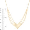 Thumbnail Image 3 of Beaded Bib Necklace in 10K Gold - 17"
