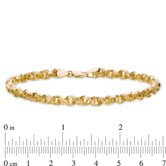 Link Chain Bracelet in 10K Gold - 7.25"