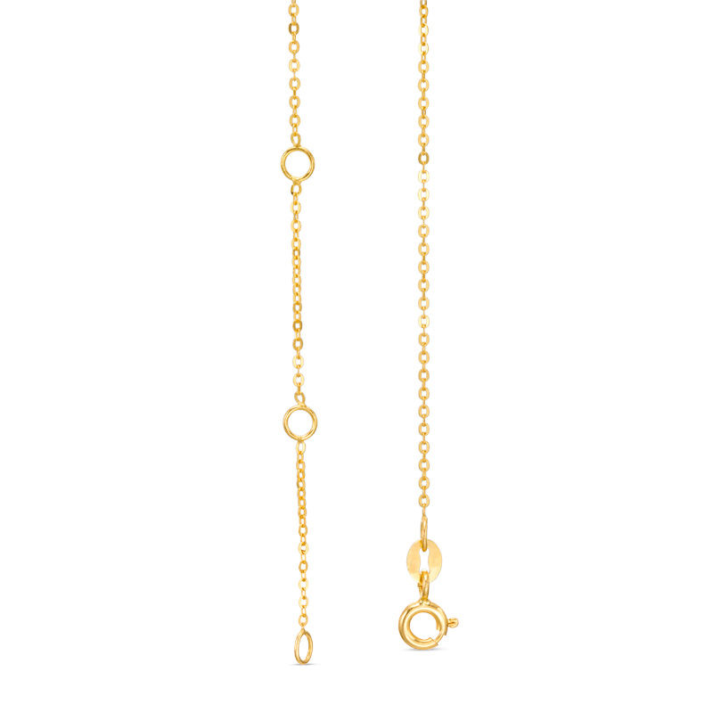 Main Image 2 of Child's Disney Twinkle Belle Ruby Beaded Rose Pendant in 14K Gold - 13"