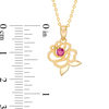 Thumbnail Image 3 of Child's Disney Twinkle Belle Ruby Beaded Rose Pendant in 14K Gold - 13"