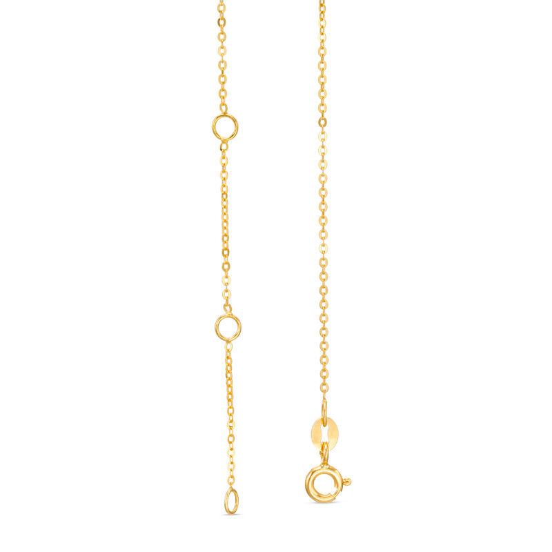 Main Image 2 of Child's Disney Twinkle Princess Diamond Accent Beaded Tiara Pendant in 14K Gold - 13"