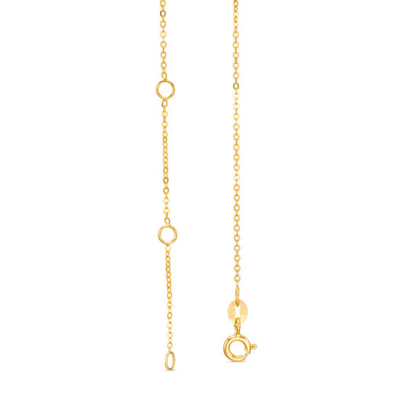 Child's Disney Twinkle Cinderella Diamond Accent Carriage Pendant in 14K Gold - 14"