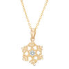 Thumbnail Image 0 of Child's Disney Twinkle Frozen Diamond Accent Beaded Snowflake Pendant in 14K Gold - 14"