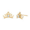 Thumbnail Image 0 of Child's Disney Twinkle Princess Diamond Accent Beaded Tiara Stud Earrings in 14K Gold