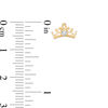 Thumbnail Image 2 of Child's Disney Twinkle Princess Diamond Accent Beaded Tiara Stud Earrings in 14K Gold