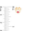 Thumbnail Image 2 of Child's Disney Twinkle Minnie Mouse Ruby Stud Earrings in 14K Gold