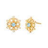 Thumbnail Image 1 of Child's Disney Twinkle Frozen Blue Topaz Beaded Snowflake Stud Earrings in 14K Gold