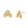 Thumbnail Image 1 of Child's Disney Twinkle Cinderella Blue Topaz Carriage Stud Earrings in 14K Gold