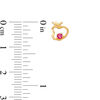 Thumbnail Image 2 of Child's Disney Twinkle Snow White Ruby Beaded Apple Stud Earrings in 14K Gold
