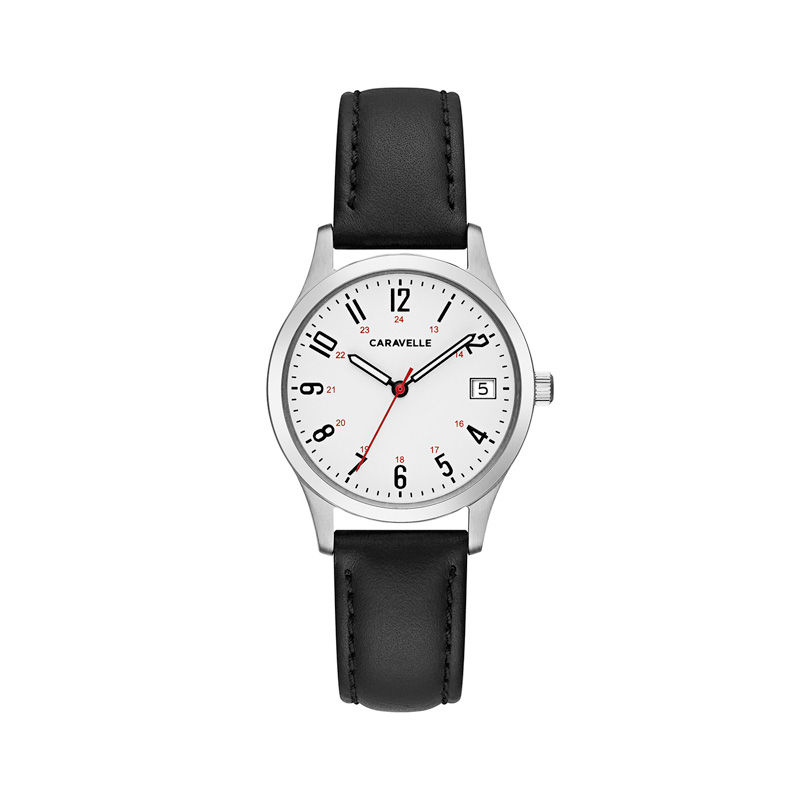 Ladies' Caravelle by Bulova Strap Watch with White Dial (Model: 43M118)