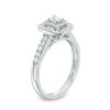Thumbnail Image 2 of 1/2 CT. T.W. Emerald-Cut Diamond Double Frame Engagement Ring in 14K White Gold