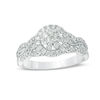 Thumbnail Image 1 of 1/2 CT. T.W. Composite Diamond Frame Twist Vintage-Style Engagement Ring in 10K White Gold