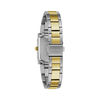Thumbnail Image 2 of Ladies' Caravelle by Bulova Two-Tone Watch with Rectangular Silver-Tone Dial (Model: 45L167)