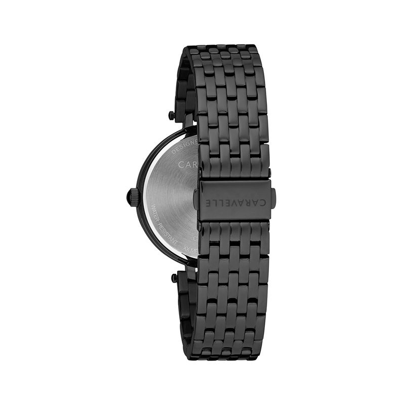 Ladies' Caravelle by Bulova Crystal Accent Black IP Watch (Model: 45L171)