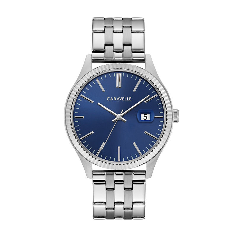 Men's Caravelle by Bulova Watch with Blue Dial (Model: 43B151)