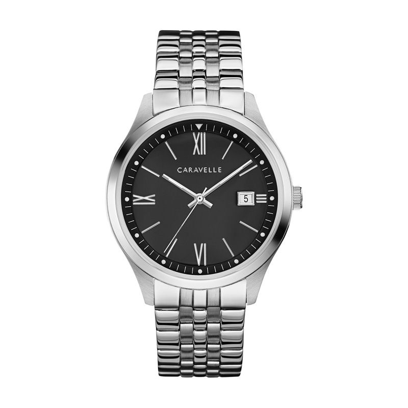 Men's Caravelle by Bulova Watch with Black Dial (Model: 43B158)