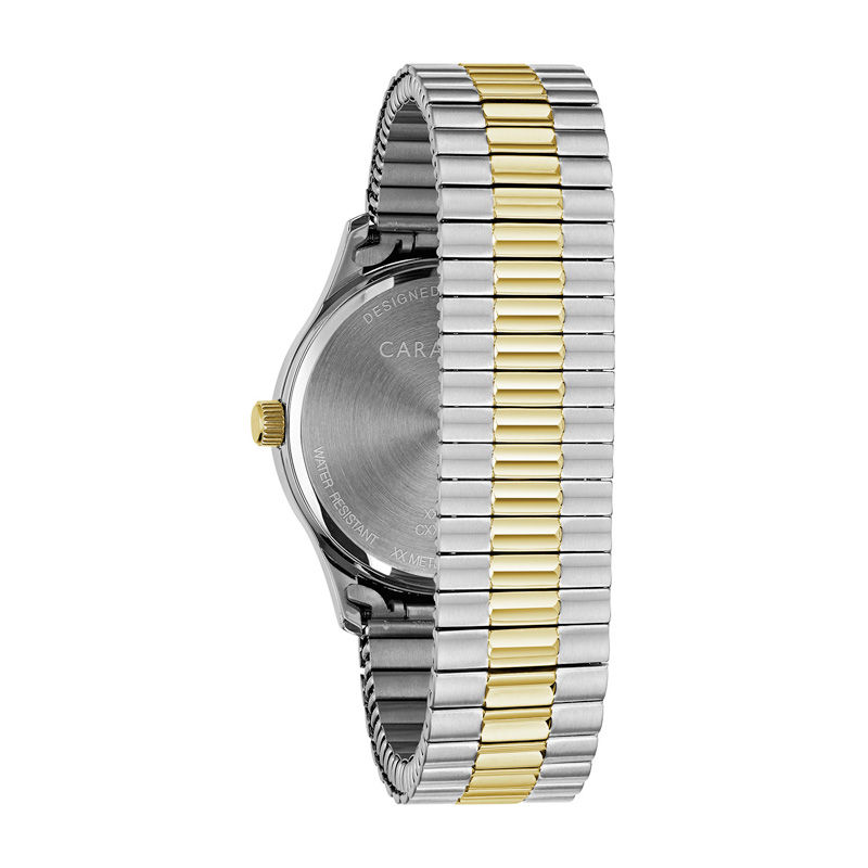 Men's Caravelle by Bulova Two-Tone Expansion Watch with White Dial (Model: 45B147)