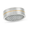 Thumbnail Image 1 of 8.0mm Yellow IP Center Groove Satin Wedding Band in Tantalum