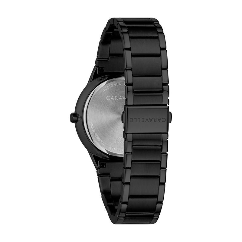 Men's Caravelle by Bulova Diamond Accent Black IP Watch (Model: 45D108)