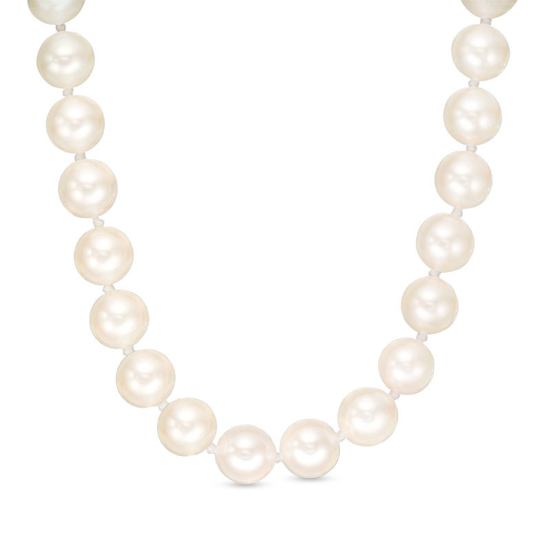 Main Image 1 of 6.0-6.5mm Akoya Cultured Pearl Strand Necklace with 14K White Gold Clasp