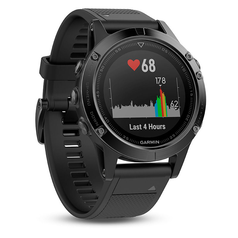 Garmin fēnix® 5 Black Strap Smart Watch (Model: 10-01688-10)