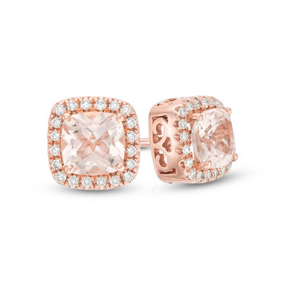Zales morganite rose gold earrings hotsell