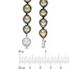 Thumbnail Image 2 of 8.5-10.5mm Black and Grey Tahitian Cultured Pearl Strand Necklace with 14K White Gold Pearl Clasp