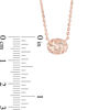 Thumbnail Image 2 of Sideways Oval Morganite and Diamond Accent Necklace in 10K Rose Gold
