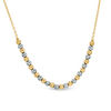 Thumbnail Image 1 of Alternating Diamond-Cut Bead Necklace in 10K Two-Tone Gold