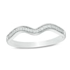 Thumbnail Image 1 of 1/15 CT. T.W. Diamond Wavy Contour Wedding Band in 10K White Gold