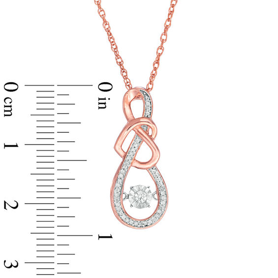 Unstoppable Love™ 1/8 CT. T.W. Diamond Intertwining Infinity and Tilted Heart Pendant in 10K Rose Gold Unstoppable Love™ 1/8 CT. T.W. Diamond Intertwining Infinity and Tilted Heart Pendant in 10K Rose Gold
