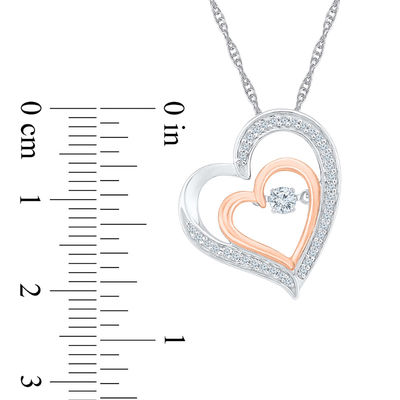 Rose gold heart necklace zales discount