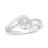 Thumbnail Image 0 of 1/5 CT. T.W. Diamond Frame Swirl Bypass Promise Ring in 10K White Gold