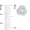 Thumbnail Image 2 of Lab-Created White Sapphire Orbit Love Knot Pendant and Stud Earrings Set in Sterling Silver