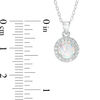 Thumbnail Image 2 of 6.0mm Lab-Created Opal and White Sapphire Pendant and Stud Earrings Set in Sterling Silver