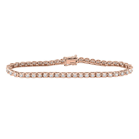1-1/3 CT. T.w. Diamond Tennis Bracelet in 10K Rose Gold