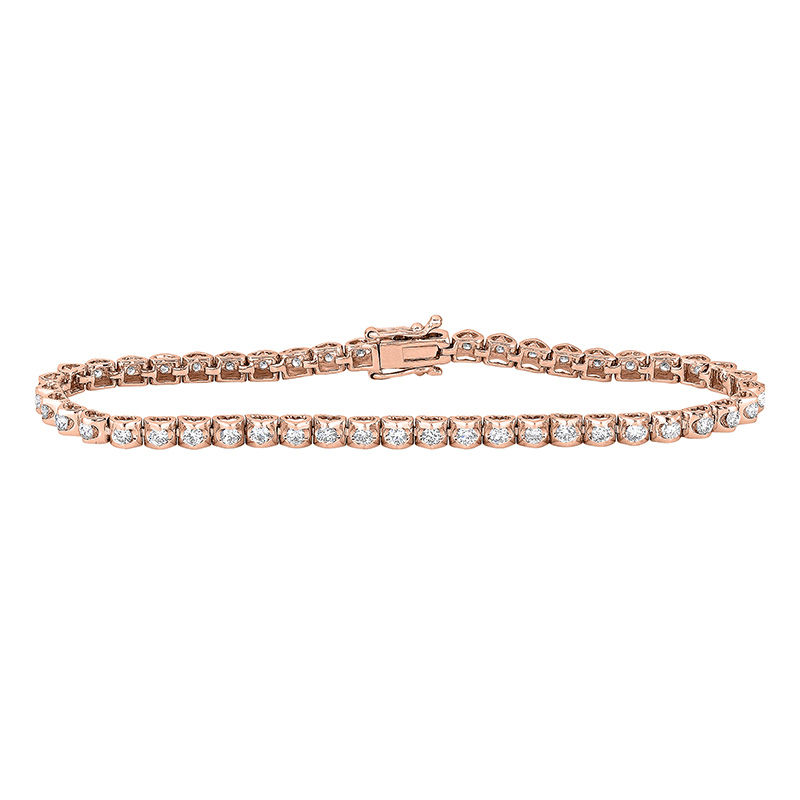 1-1/3 CT. T.W. Diamond Tennis Bracelet in 10K Rose Gold