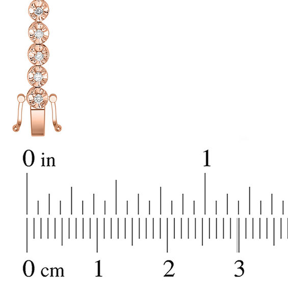 1/2 CT. T.w. Diamond Tennis Bracelet in 10K Rose Gold