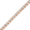 1 CT. T.W. Diamond Wave Tennis Bracelet in 14K Rose Gold