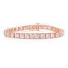 1 CT. T.W. Diamond Wave Tennis Bracelet in 14K Rose Gold