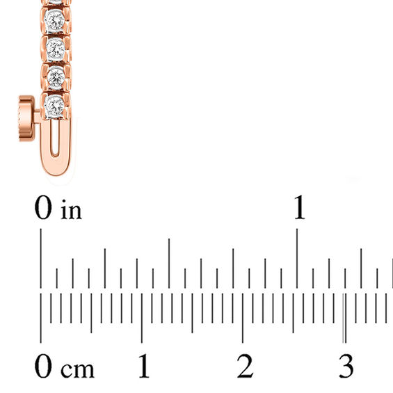1 CT. T.w. Diamond Ribbon Tennis Bracelet in 14K Rose Gold