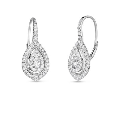 minimalist glass teardrop stainless steel lever back ear wires Victorian style Teal earrings antique style dark silver