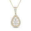 Thumbnail Image 0 of 1 CT. T.W. Composite Diamond Teardrop Frame Pendant in 14K Gold