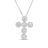 Thumbnail Image 0 of 1 CT. T.W. Composite Diamond Cross Pendant in 14K White Gold