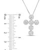 Thumbnail Image 2 of 1 CT. T.W. Composite Diamond Cross Pendant in 14K White Gold