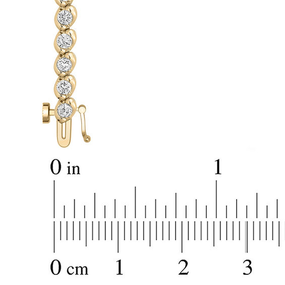 2 CT. T.w. Diamond Wave Tennis Bracelet in 14K Gold