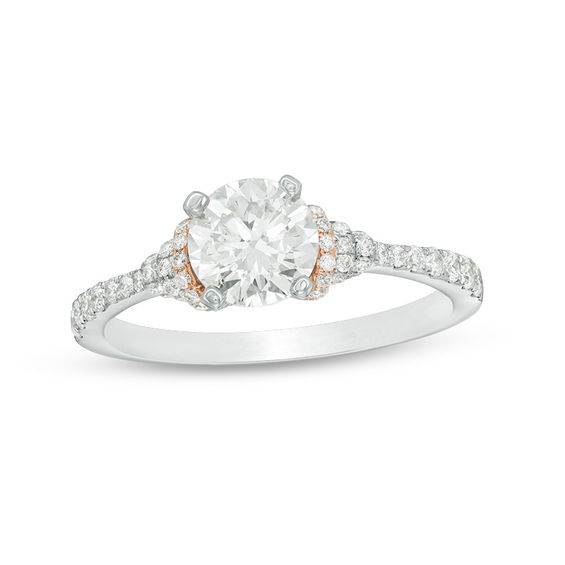 1-3/8 CT. T.w. Diamond Double Collar Engagement Ring in 14K Two-Tone Gold