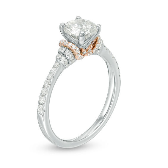 1-3/8 CT. T.w. Diamond Double Collar Engagement Ring in 14K Two-Tone Gold