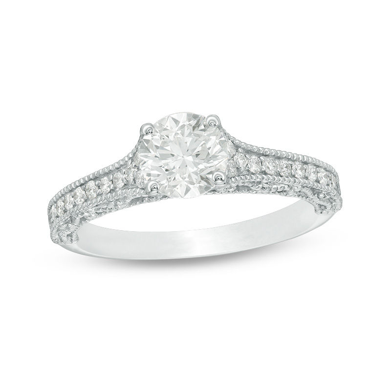 Main Image 1 of 1-1/5 CT. T.W. Diamond Engagement Ring in 14K White Gold